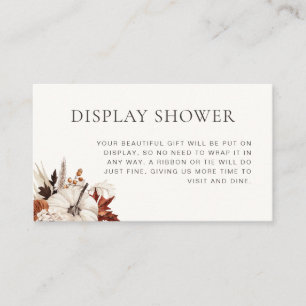 Fall in Love Neutral Pumpkin Bridal Shower Enclosure Card