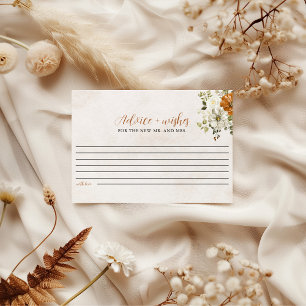 Fall in Love   Newlywed Advice and Wishes Game Enclosure Card