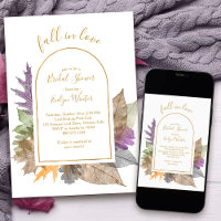 Fall in Love October Leaves Elegant Bridal Shower