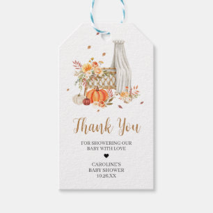Fall In Love Orange Pumpkin Favour Tags