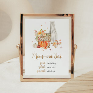 Fall In Love Orange Pumpkin Mum Osa Bar Sign