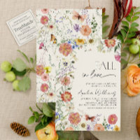 Fall In Love Pressed Wildflower Bridal Shower
