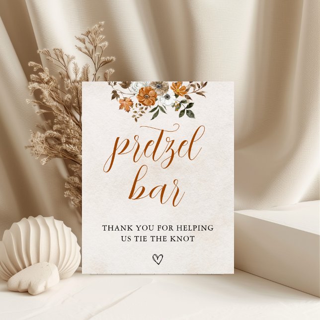 Fall in Love | Pretzel Bar Table Bridal Shower Poster (Creator Uploaded)