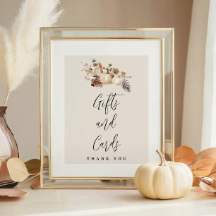 Fall In Love Pumpkin Baby Shower Tabletop Sign