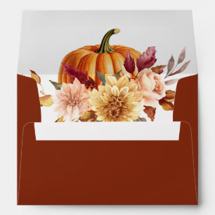 Fall in Love Pumpkin Bridal Shower Envelope