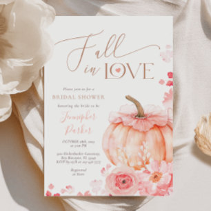 Fall in Love Pumpkin Bridal Shower Invitation