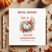 Fall In Love Pumpkin Country Rustic Bridal Shower