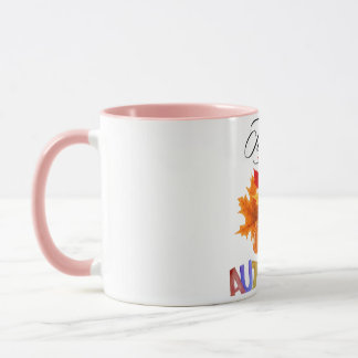 Fall in Love: Pumpkin & Leaves Mug Design
