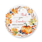 Fall in love pumpkin leaves wreath bridal shower