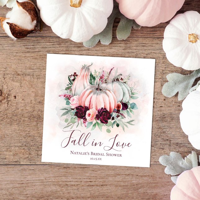 Fall in Love Pumpkin Napkin (Creator Uploaded)