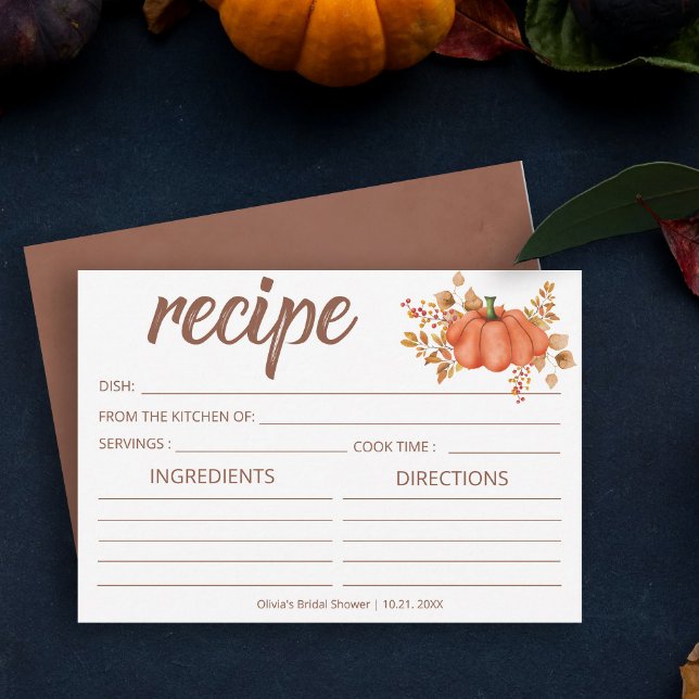 Fall in Love Pumpkin Recipe Card (Creator Uploaded)