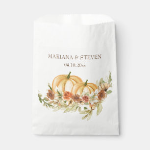 Fall in Love Pumpkin Wedding Fav Favour Bags