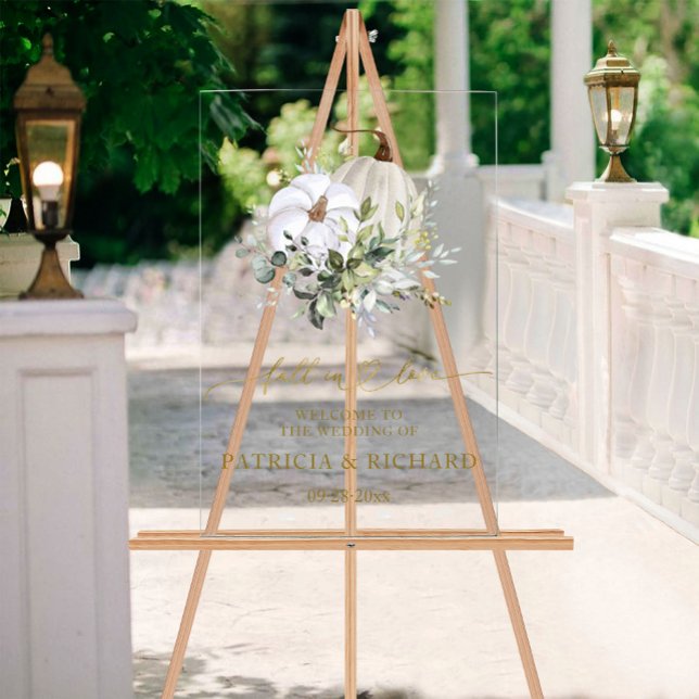 Fall In Love Pumpkin Wedding Welcome Sign  (Creator Uploaded)