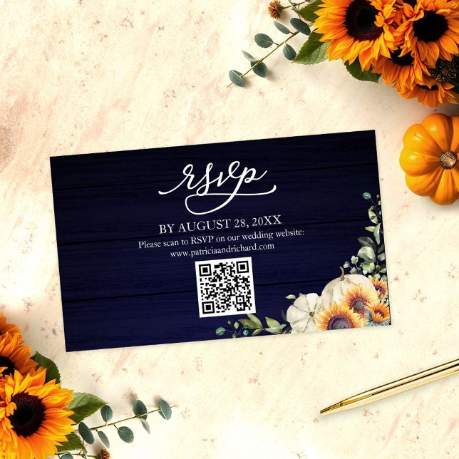 Fall in Love QR Code Online RSVP Card (Creator Uploaded)