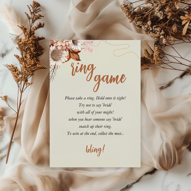 Fall in love | Ring Hunt Bridal Shower Game Card (Creator Uploaded)