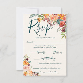 Fall in Love RSVP Card