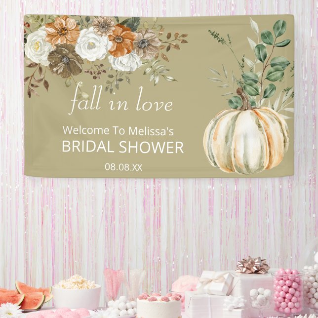 fall in love rustic brown floral greenery  banner (Creator Uploaded)