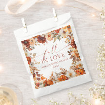 Fall In Love Rustic Burgundy Floral Bridal Shower