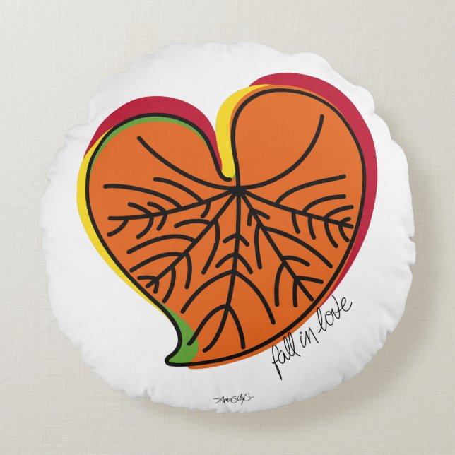 Fall in love-Signature Round Cushion (Front)