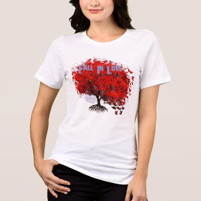 Fall In Love T-shirt Swirls Roots Puzzle Pieces Tri-Blend Shirt (Front)