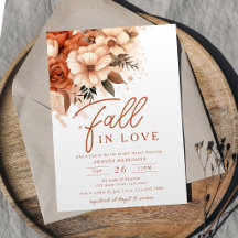 Fall In Love Terracotta Floral Bridal Shower
