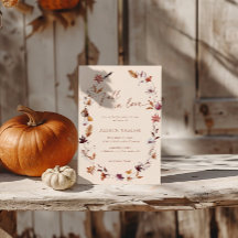 Fall In Love Terracotta Leaf Wreath Bridal Shower