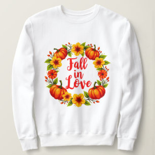 Fall in Love: Vibrant Autumn Wreath Design Sweatshirt