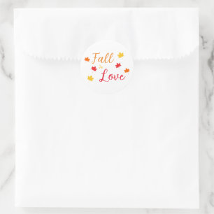 Fall In Love Wedding Classic Round Sticker