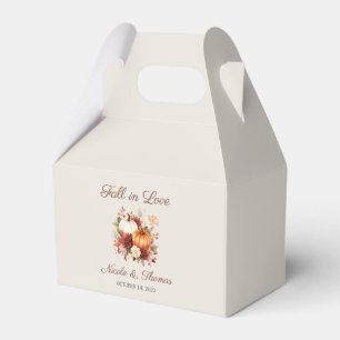 Fall in Love Wedding Favour Box, Autumn Wedding Box