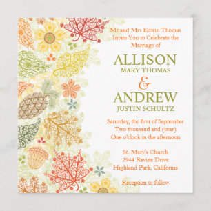 Fall in Love Wedding Invitation