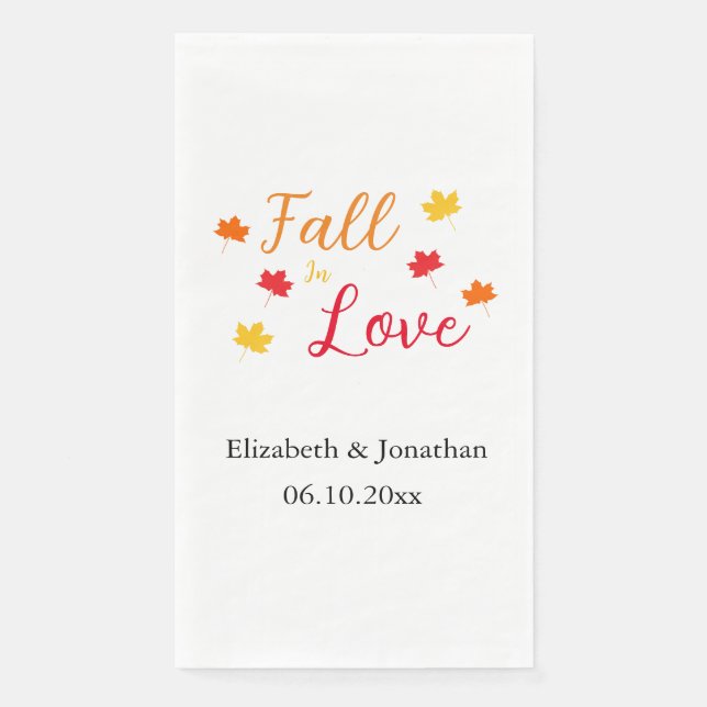 Fall In Love Wedding Napkin