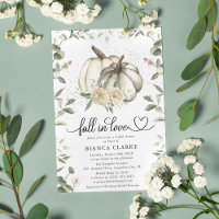 Fall in Love White Pumpkin Greenery Bridal Shower