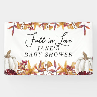 Fall in Love White Pumpkin Welcome Sign