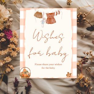 Fall in love Wishes for Baby Shower Sign