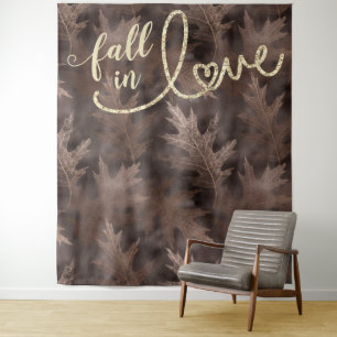 Fall in Love with Autumn   Elegant Photo Backdrop Tapestry