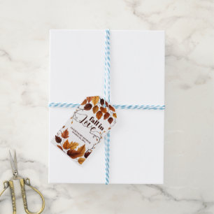 Fall In Love With Autumn Leaves Baby Shower Gift Tags