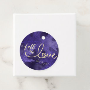 Fall in Love with Autumn   Royal Purple Thank You Favour Tags