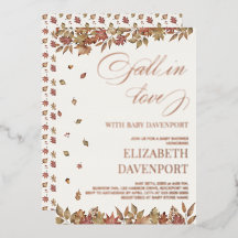 Fall in Love With Baby Autumn Foliage Baby Shower 