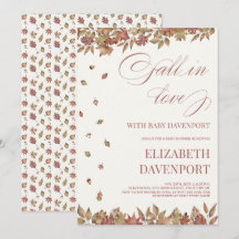 Fall in Love With Baby Autumn Foliage Baby Shower 