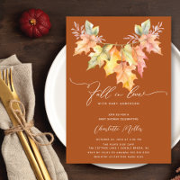 Fall In Love With Baby Autumn Leaves Shower