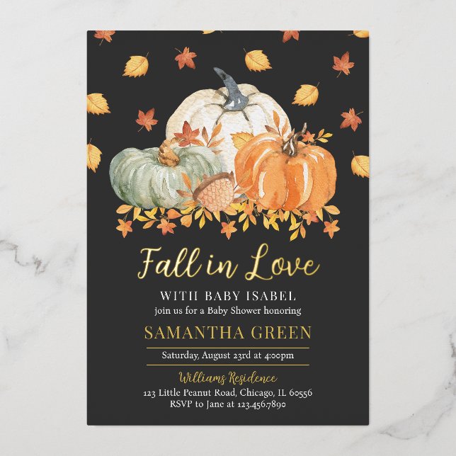 Fall In Love with Baby Baby Shower (Front)