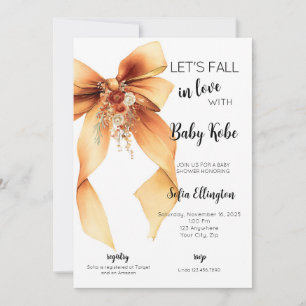 Fall in Love with Baby Shower Invitation