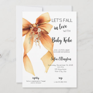 Fall in Love with Baby Shower Invitation
