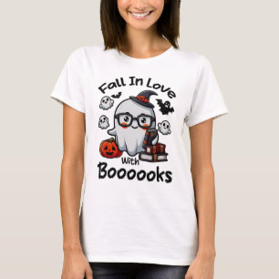 Fall In Love With Boooooks, Halloween Teacher T-Shirt