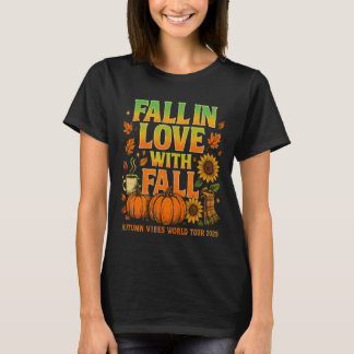 Fall in Love with Fall Bootleg Retro Autumn Design T-Shirt