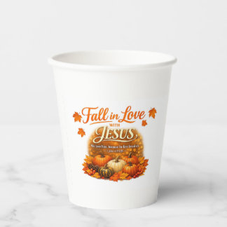 FALL IN LOVE WITH JESUS MUG WITH KJV VERSE PAPER CUPS