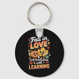 Fall In Love With Learning Autumn Pumpkin Teacher Key Ring