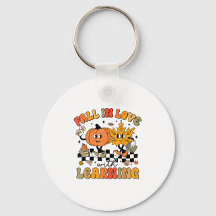 Fall In Love With Learning Autumn Pumpkin Teacher  Key Ring