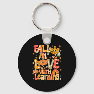 Fall In Love With Learning Autumn Thanksgiving Pum Key Ring