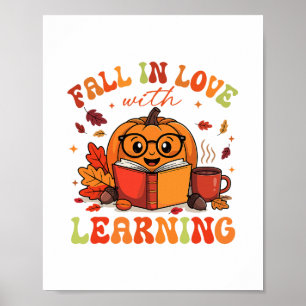 Fall In Love With Learning Autumn Thanksgiving Tea Poster
